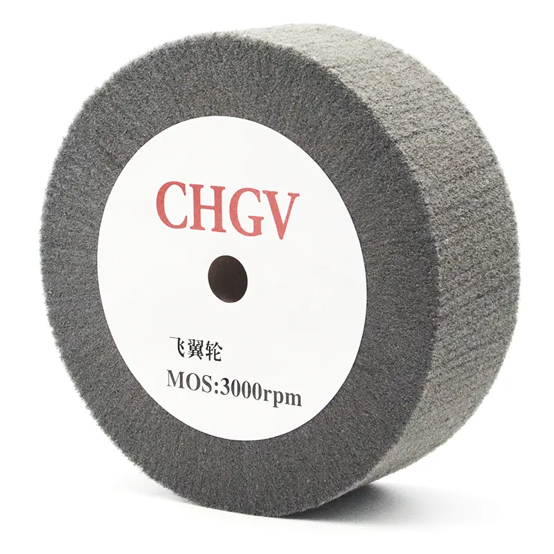 Abrasive Tools Grey Non Woven Flap Wheels for Metal Stainless Steel Polishing Grinding