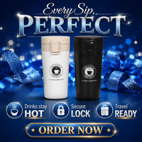 Vente en gros de tasses thermiques à double paroi en acier inoxydable avec logo personnalisé, sublimation, pour café, avec couvercle verrouillable