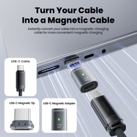 Adaptateur USB C magnétique Toocki 240W USB 4.0 Charge rapide Connecteur Type C pour ordinateur portable Téléphone Tablette