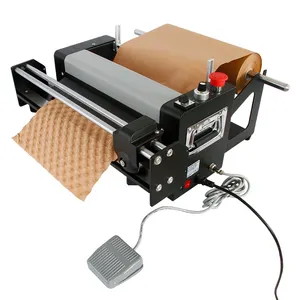 2023 New Protective Packaging Desktop Kraft Paper Bubble Dispenser Paper Bubble Cushion Wrapping Machine for Making Paper Bubble