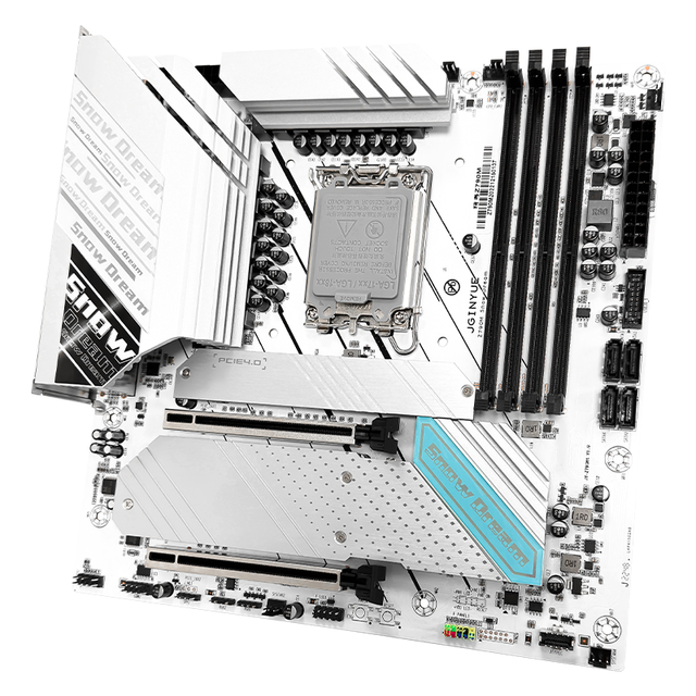 JGINYUE Z790M Snow Dream D4 Gaming Motherboard Supports 12th and 13th Generation LGA1700 Platform Processors