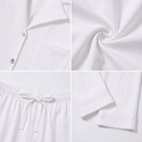 Ensemble de pyjama pour femmes en coton Pima biologique GOTS, taille large, ensemble de vêtements de détente écologiques, ensemble de vêtements de nuit décontractés pour l'automne