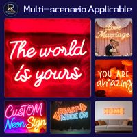 Insegne al Neon Personalizzate con Animali, Luci LED Neon Personalizzate per Decorazione Murale, Camera da Letto, Compleanno, Bar, Palestra, Club