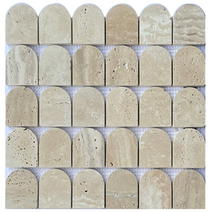 Hiện đại màu be travertine khảm tường gạch 298x307 mét đá tự nhiên sàn gỗ tính năng mô hình vuông cho trong nhà <span class=keywords><strong>Inlay</strong></span> cho nhà bếp - Product Image 1