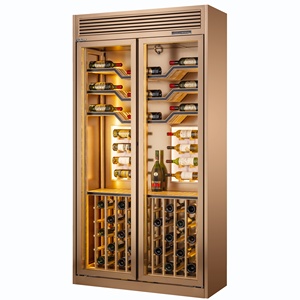 Armoire à vin de luxe avec porte en verre, réfrigérateur vertical de grande taille, vitrine de haute qualité, personnalisable - Product Image 2