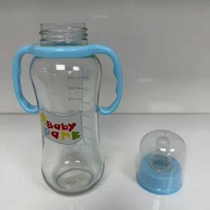 Directo de fábrica de alta calidad 9oz/250ML Antic-Colic Borosilicate Glass Silicona Biberón de boca ancha Sin BPA 0-12 meses - Product Image 3