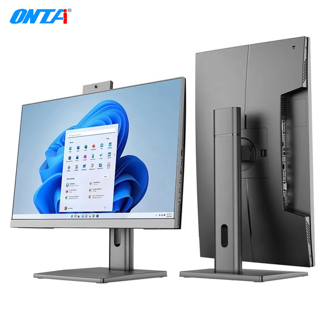 Ontai Factory OEM 23.8~27Inch All One PC AIO 8GB 16GB DDR 256GB SSD 1TB HDD Optional Wall/Floor/Pedestal Mount Desktop Computer