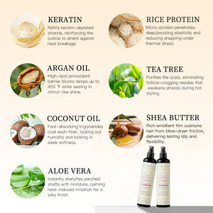 <span class=keywords><strong>Meilleur</strong></span> après-shampoing sans rinçage à la kératine, à l'huile d'argan et à la noix <span class=keywords><strong>de</strong></span> coco, biologique, naturel, végétalien, <span class=keywords><strong>de</strong></span> marque privée, protection contre la <span class=keywords><strong>chaleur</strong></span>, parfum, spray pour cheveux - Product Image 2