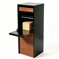 Boîte de livraison de colis extérieure autoportante en métal, antivol, imperméable, avec revêtement en poudre, grande capacité, pour courrier et colis