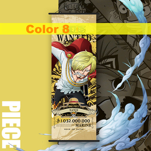 14 Couleurs de Haute Qualité 25*70cm Anime Monkey D. Luffy Chapeau de Paille Pirates Grand Line Parchemins Muraux Affiches - Product Image 4