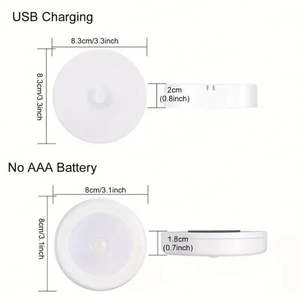 Luz Nocturna LED Inalámbrica Recargable con Sensor de Movimiento para Dormitorio, Hogar, Cocina, Lámpara de Inducción Corporal, Luz para Gabinete - Product Image 4