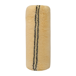 10in Industrial Thermal Bonding Sewn Double Black Stripes Yellow Acrylic Customizable Paint Roller <b>Brush</b> OEM Support Wall - Product Image 2