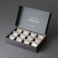 Boîte d'emballage individuelle noire pour biscuits et gâteaux, petite taille, luxe, carrée, pour le stockage des biscuits