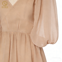 Robe longue en lin pour femme, collection été 2026, personnalisée, décontractée, élégante, unie, taille haute, col en V profond, demi-manches, avec bandage