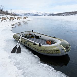 Bateau-maison gonflable de luxe avec auvent, cabine flottante avec espace de couchage pour les <span class=keywords><strong>vacances</strong></span> de loisirs du week-end sur l'eau - Product Image 1