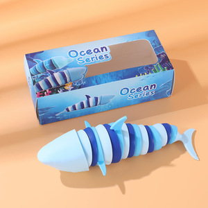 Juguetes Sensoriales de Silicona Ecológicos con Forma de Delfín y Tiburón, Juguetes Educativos DIY para Niños, Aprendizaje Temprano y Alivio del Estrés - Product Image 1