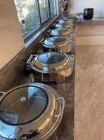 Chauffe-plat en acier inoxydable 6L avec contrôle numérique intelligent par vapeur, température 30-90°C, durée de maintien de 12 heures pour la restauration collective haut de gamme