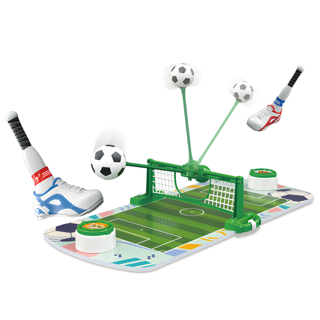 Portable Mini Soccer Tabletop Board Game for Kids Foot-Shaped Sticks Scoreboard Competitive Learning Play Home Table Game