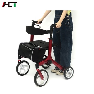 Popular Product Aluminum Lightweight Walking Aid Medical <strong>Device</strong> for Adult Folding Rollator <strong>Walker</strong> Wheelchair With Seat - Product Image 2