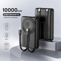 Cargador Inalámbrico Magnético 3 en 1 de 10000 mAh, Exclusivo para Relojes, Carga Rápida, Banco de Energía para Teléfono, PD 20W, Baterías de 10k