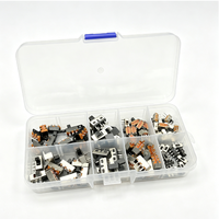 Kit d'assortiment de 70 mini-interrupteurs à glissière, interrupteurs micro-bascule verticaux marche/arrêt à montage sur circuit imprimé pour projets électroniques DIY