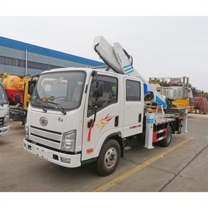 Camión con Plataforma de Trabajo Aérea Hidráulica de Doble Cabina FAW 4X2, Camión para Operaciones en Altura de 25 m - Product Image 4