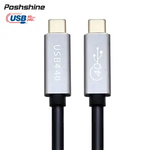 Pd 240W 40Gbps รองรับ USB3.1/3.0/2.0ประเภท C เป็น C สายเคเบิล USB4.0