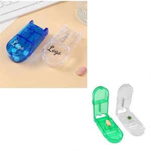 Compact Pill Slicer Clear Shield <b>Tablet</b> Splitter <b>Container</b> High Precision Medicine Divider Case Professional Pill Cutter - Product Image 5