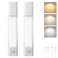 Lampe de placard en plastique blanc froid + blanc chaud, modèle MZ-L3201, 20CM, 30 LED, intensité réglable, 3 températures de couleur pour armoire et chambre