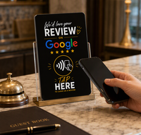 Carte de visite imperméable pour les réseaux sociaux Instagram, Facebook, Tripadvisor, avec puce RFID NTAG213 NFC 13,56 MHz programmable, carte PVC Google
