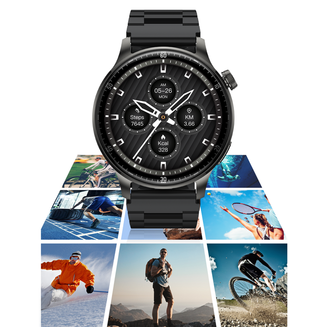 L7 GPS Smart Watch AMOLED 1.52 Inch Zinc Alloy IP68 Waterproof GPS L1 Positioning Heart Rate Blood Pressure 170 Sports Modes
