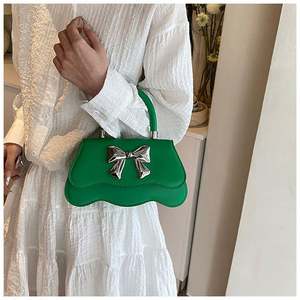 I-0262 Bolsos de Mano Nuevos al por Mayor, Bolsos de Moda para Mujer, Estilo Coreano, Bolsos Bandolera para Dama, Bolsos de Cuero PU con Lazo - Product Image 3