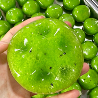 Jouet anti-stress en TPR souple de 6 cm en forme de kiwi simulé, fait main, avec son de gelée pétrolée, sans rebond