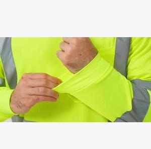 Tùy chỉnh <span class=keywords><strong>Hi</strong></span> <span class=keywords><strong>VIS</strong></span> Class 3 Polyester T-Shirt phản quang an toàn bảo hộ lao động khả năng <span class=keywords><strong>hi</strong></span>ển thị cao màu đen dài áo sơ mi - Product Image 6