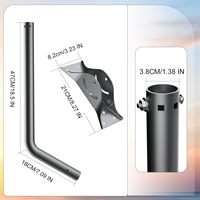 Support mural en aluminium Starlink Gen 3 compatible avec V3 Starlink Standard Dish Adjustable Dish Mounting Kit Gen 3 Pipe Adapter