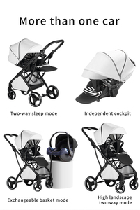 <span class=keywords><strong>Cochecito</strong></span> de Bebé 3 en 1 con Amortiguador, <span class=keywords><strong>Cochecito</strong></span> de Poliéster Goodboy Ligero para Recién Nacidos - Product Image 4