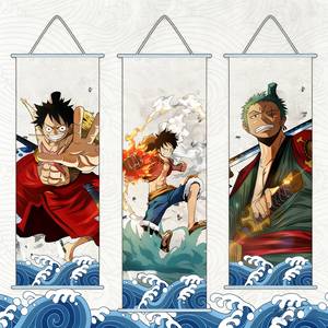 Affiche murale ONE-PIECES <span class=keywords><strong>de</strong></span> Ban Dai, image suspendue, Luffy, <span class=keywords><strong>Nami</strong></span>, Zoro, décoration <span class=keywords><strong>de</strong></span> pièce périphérique bidimensionnelle, défilement mural, affiche 25*70cm - Product Image 1