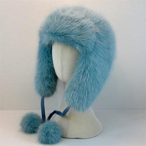 <span class=keywords><strong>Chapeau</strong></span> chaud et épais pour femme avec oreilles couvrantes, automne-hiver, fausse fourrure de vison, bonnet en polaire pour le ski, le vélo et le port quotidien par temps froid - Product Image 4