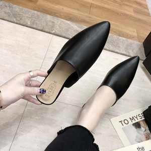 Kadınlar İçin Sivri Burun Günlük Yazlık Terlik Kore Tarzı Kalın Topuklu 2026 Yeni Moda Alçak Topuklu Ayakkabılar - Product Image 3