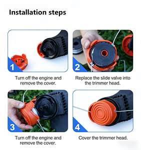 3PCS Set DF-080 <b>String</b> Trimmer line Spool Replacement for <b>Black</b> and Decker GH1100 GH1000 GH2000 30ft 0.080" Dual Auto-Feed Spool - Product Image 6