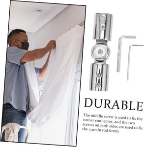 Prezzo di fabbrica <span class=keywords><strong>a</strong></span> buon mercato in acciaio inox Ajustable <span class=keywords><strong>tende</strong></span> asta connettore - Product Image 5