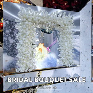 Ramo de Novia de Seda Hecho a Mano, Flores Artificiales para Boda, Cumpleaños, Fiesta, Decoración Navideña, Arco de Flores, Pared Floral en Venta - Product Image 3