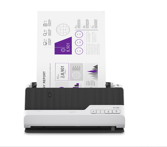 Compact High-Speed Document Scanner for Epso-n DS-C330 Duplex ADF Scan USB & Wireless Desktop Office Use