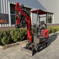 Mini-excavatrice sur chenilles Cartiwell, 1,8 tonne, moteur EPA, livraison gratuite