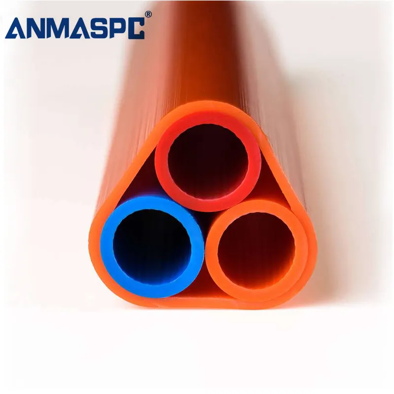 Trung Quốc cung cấp 4 cách Ống ống bó HDPE Micro ống cho không khí thổi sợi cáp quang kích thước đầy đủ loại vuông với PE vỏ bọc 2 mét