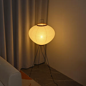 Wabi Sabi Lampadaire trépied de Style japonais Lampadaire créatif en papier de riz pour salon et chambre à coucher Lampes sur pied LED - Product Image 4