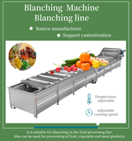Qiangda Elektrische Commerciële Plc Gestuurde Fruitgroenten Blancheermachine Omvat Pomp Aardappel Tomatenschiller Wasmachine Voor