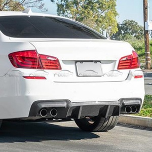 DTM Style Carbon Fiber Rear Bumper Lip Fin Spoiler Winglet <b>Splitter</b> Diffuser for BMW F10 M5 2012-2017 - Product Image 4