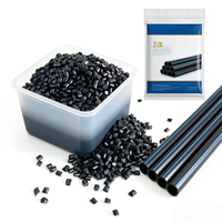 Granulés de Masterbatch Noir de Carbone PP/PE HongJian à Bas Prix, Couleur Noire pour Tuyaux, 25kg/Carton, Qualité pour le Moulage par Soufflage