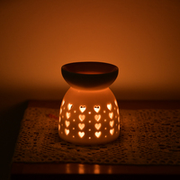 Pour l'amour en céramique brûleur à huile chauffe-plat pour encens aromatique huile essentielle parfum cire fondre diffuseur d'aromathérapie